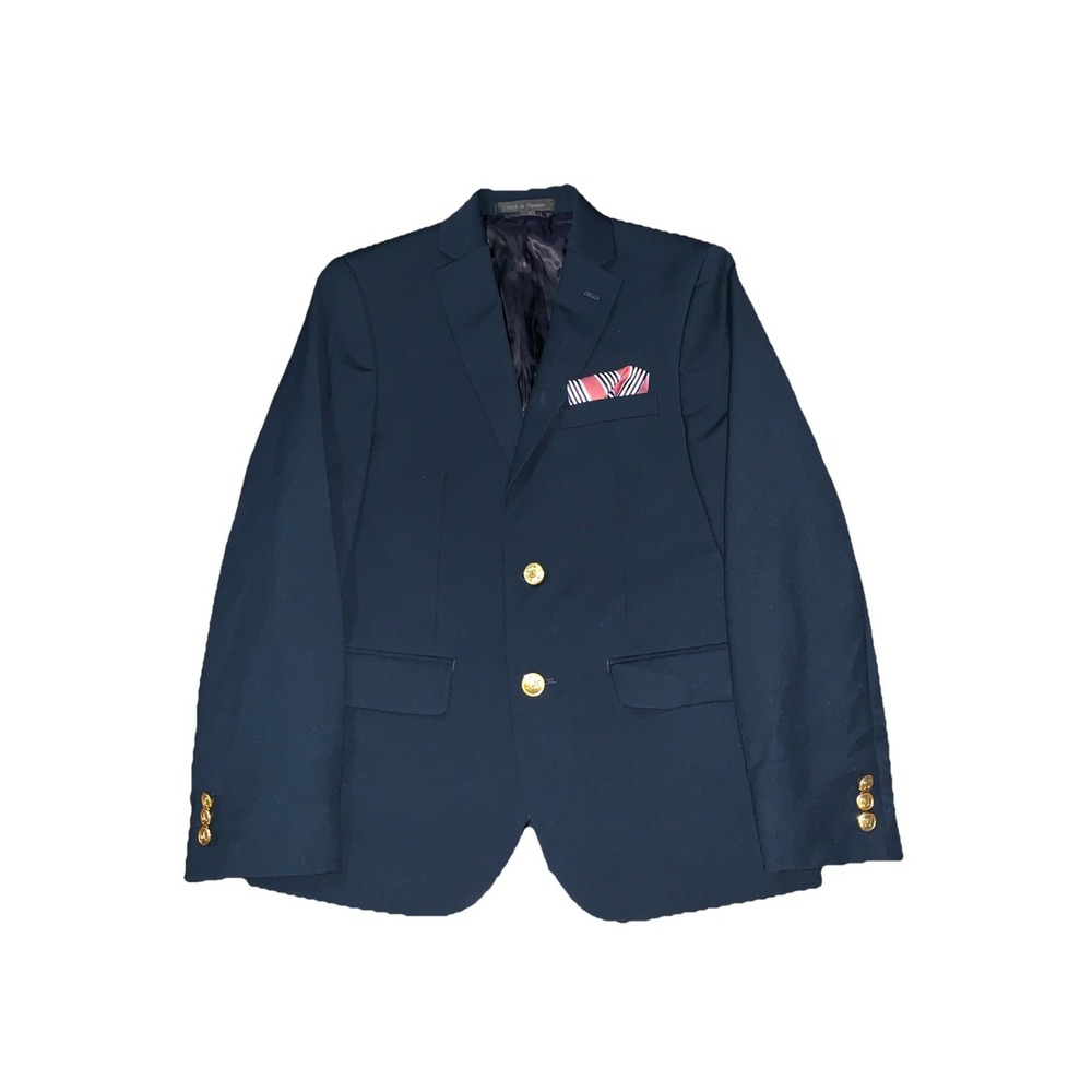 Lauren Ralph Lauren Navy Blue Blazer Jacket Coat Boys Size 14R Gold Buttons